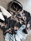 PREORDER - Hand Bleached Black Hooded Sweatshirt