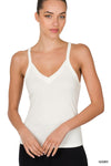 Play It Right Ribbed Crop Cami - Ivory