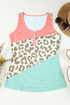 Just Spotted Leopard Colorblock Tank