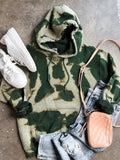 PREORDER - Hand Bleached Green Hooded Sweatshirt