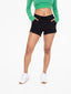 Mono B Lined Athleisure Shorts with Curved Hemline