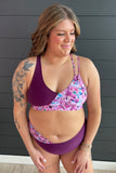 Capture The Coast Swim Top- Plum Floral