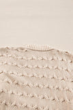 PREORDER - Cable Knit Eyelet Side Pockets Baggy Cardigan