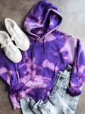 PREORDER - Hand Bleached Purple Hooded Sweatshirt