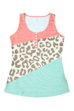 Just Spotted Leopard Colorblock Tank