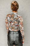 PREORDER - Love Blooms Mesh Blouse - Brown