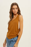 Open To It Ribbed Knit Tank Top