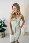 Saturday Sweetheart Midi Dress - Sage