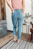 Cello - Tensley High Rise Distressed Straight Jeans