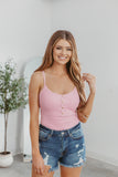 Lucky Break Sleeveless Bodysuit - Pink Bubblegum