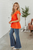 Oh Darling Smocked Top - Orange