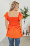 Oh Darling Smocked Top - Orange