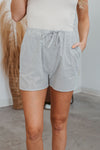 Flatter Me Stripe Shorts - Charcoal/White