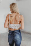 Heart Beats Fast Lace Bralette Cami Top - White