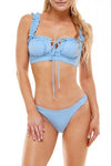 Wave After Wave Shoulder Front Tie Convertible Bikini Top